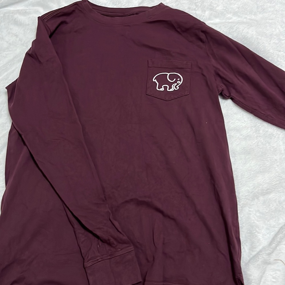 Dark Purple Ivory Ella Long Sleeve Tee : Size Small